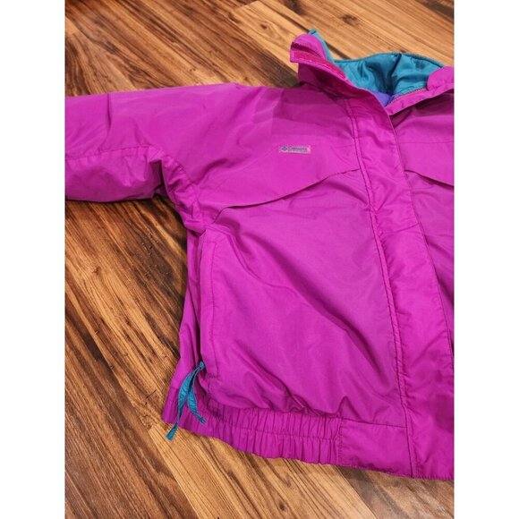 Vtg Columbia Whirlibird Down Jacket Womens Sz L Puffer Bomber 3 In 1 colorblock - Picture 7 of 16